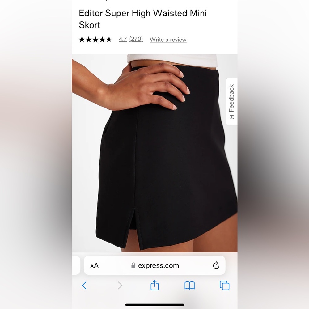 Express editor skort